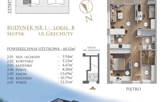 SŁUPSK | Grechuty | 3 pokoje z LOGGIĄ