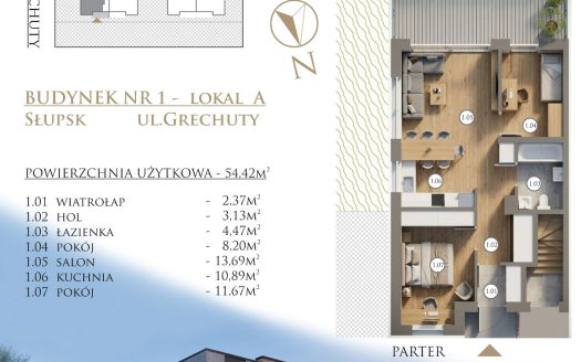 SŁUPSK | Grechuty | 3 pokoje z OGRÓDKIEM