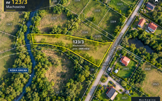 Machowino | 1900 m² | WZ na dom | 78 zł/m²